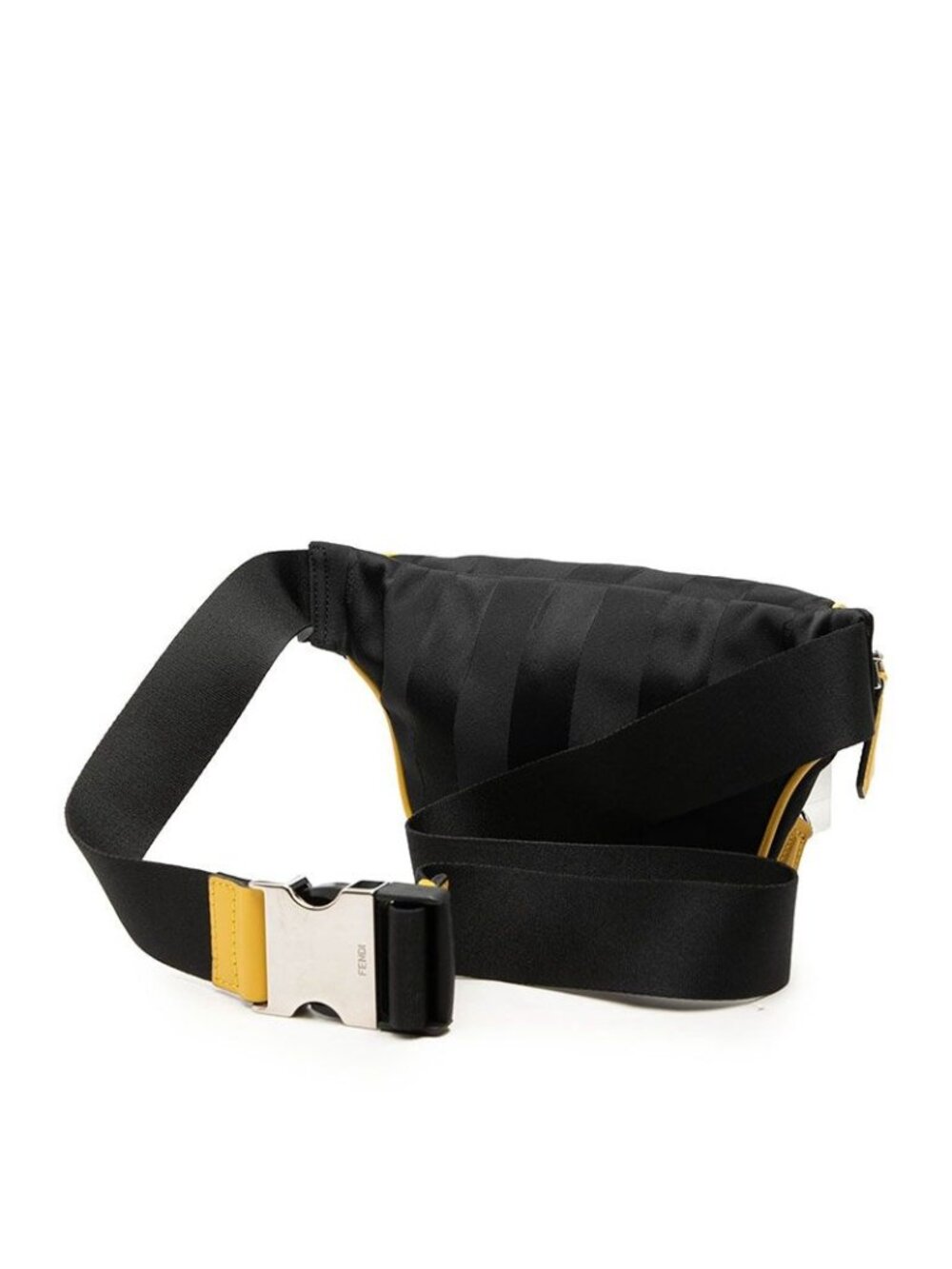 Fendi Belt Bag Black Yellow Nylon Leather - Picture 2 of 6